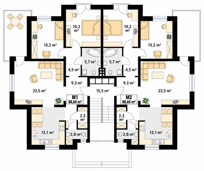 Piętro 1 projektu Lazur