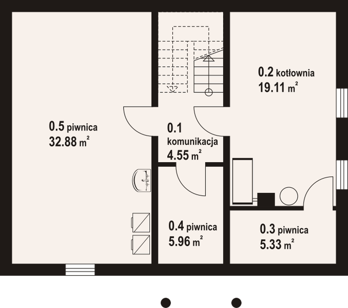 Piwnica projektu Jaworze p