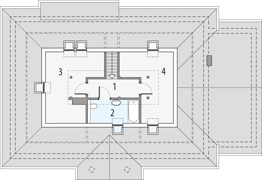 Poddasze projektu Sielanka 1b1g-ps