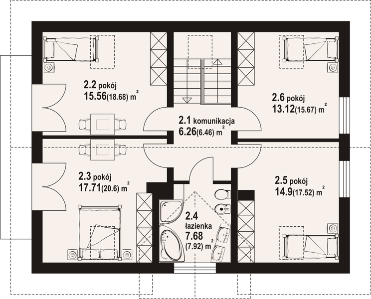 Poddasze projektu Żarnowiec plus
