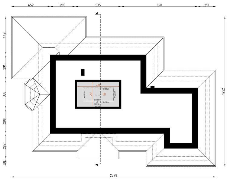 Poddasze projektu D172 - Zbigniew z garażem