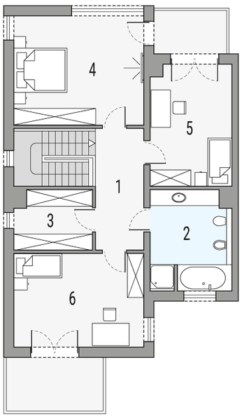 Piętro 1 projektu Nevada - segment lewy