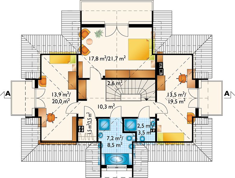 Poddasze projektu Leda Rex (1232)