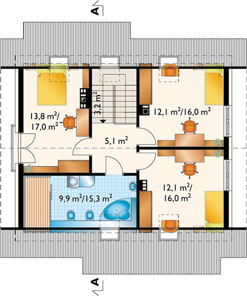 Poddasze projektu Tola Mini (1228)