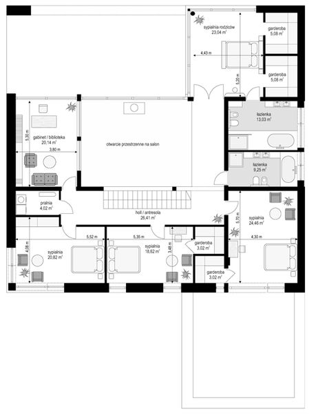 Piętro 1 projektu Villa Nova