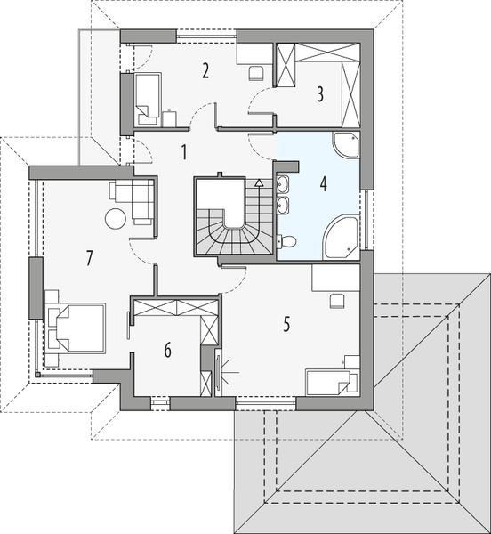 Piętro 1 projektu Aleksandra modern a