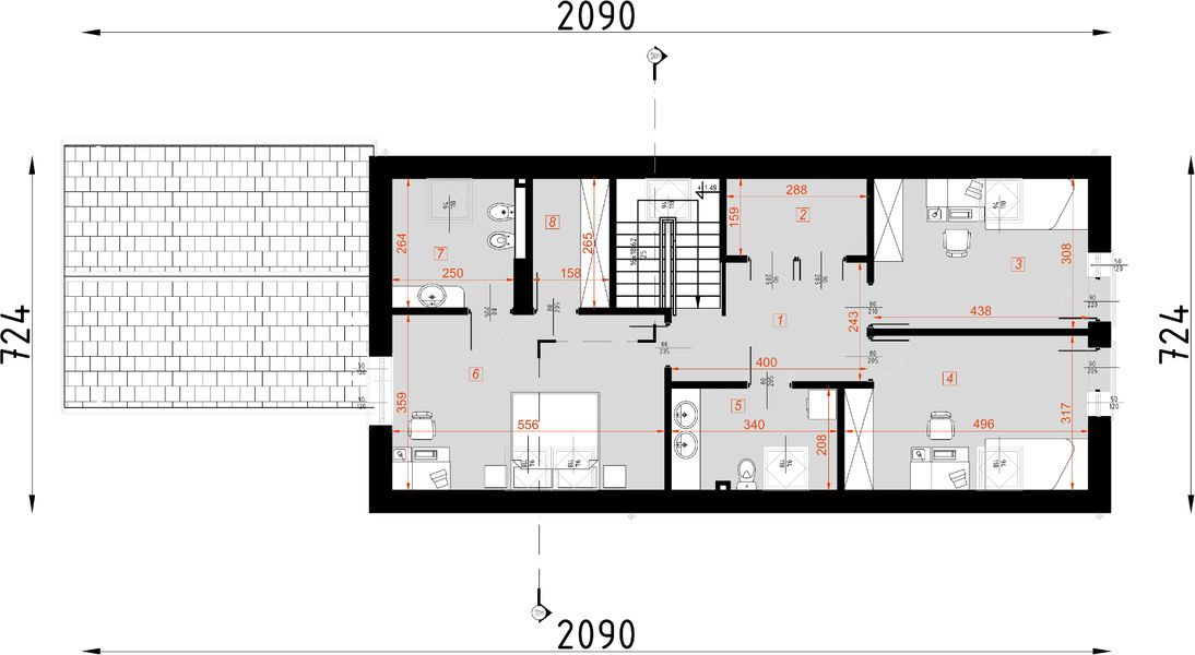 Poddasze projektu D44 - Joanna