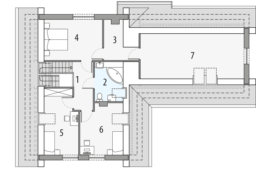 Poddasze projektu Sosenka 2b