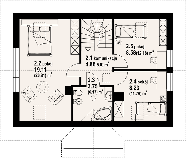 Poddasze projektu Zawoja mk1