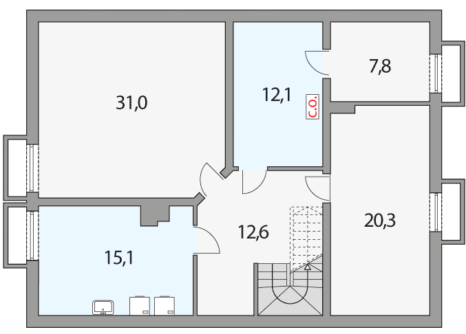 Piwnica projektu Tymek CP garaż SK