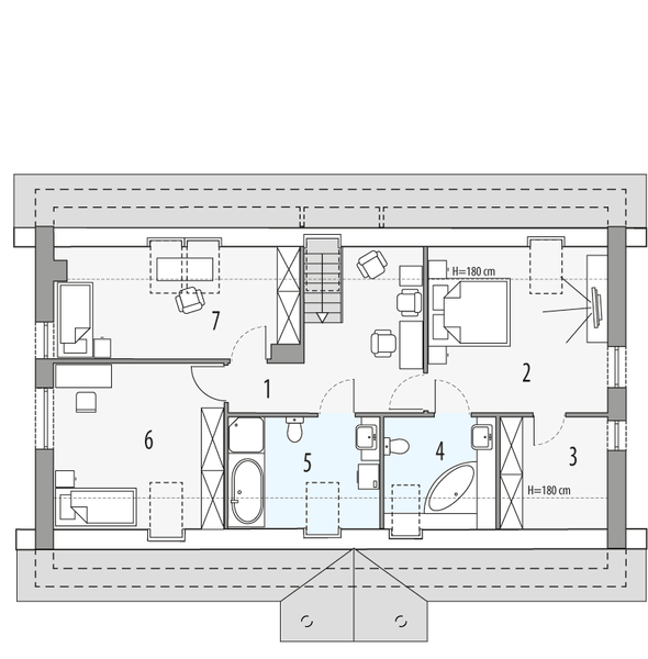 Poddasze projektu Sidney 1a