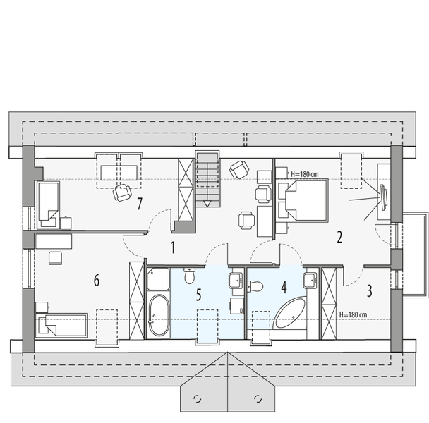 Poddasze projektu Sidney 1b
