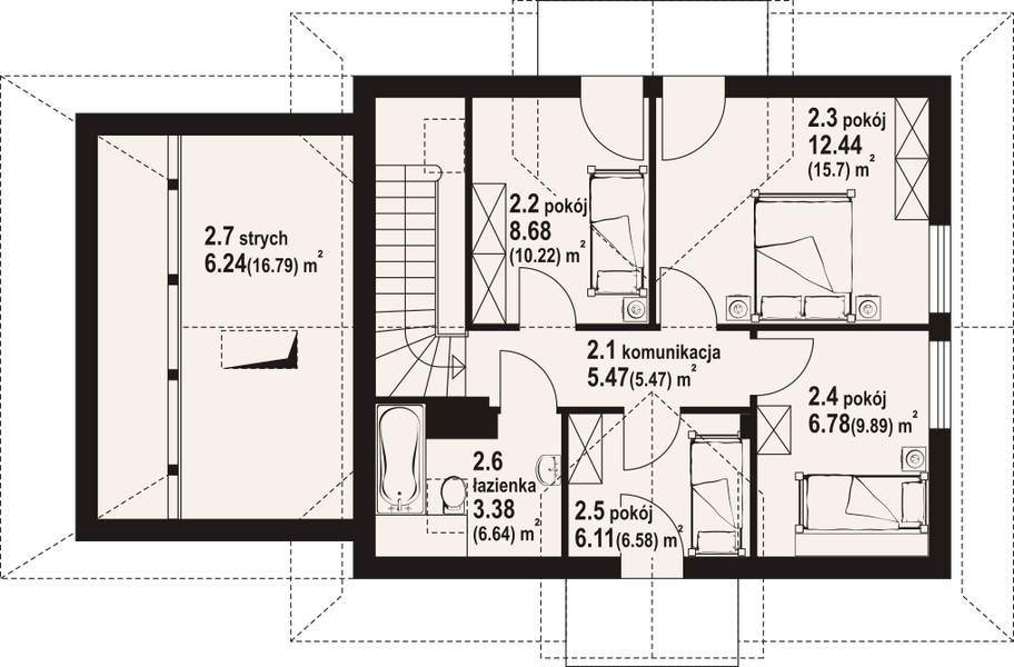Poddasze projektu Cisów dw