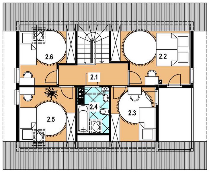 Poddasze projektu L-14 Dom krecia szkieletowy