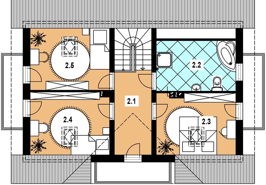 Poddasze projektu L-18 Dom wrzosowa murowany
