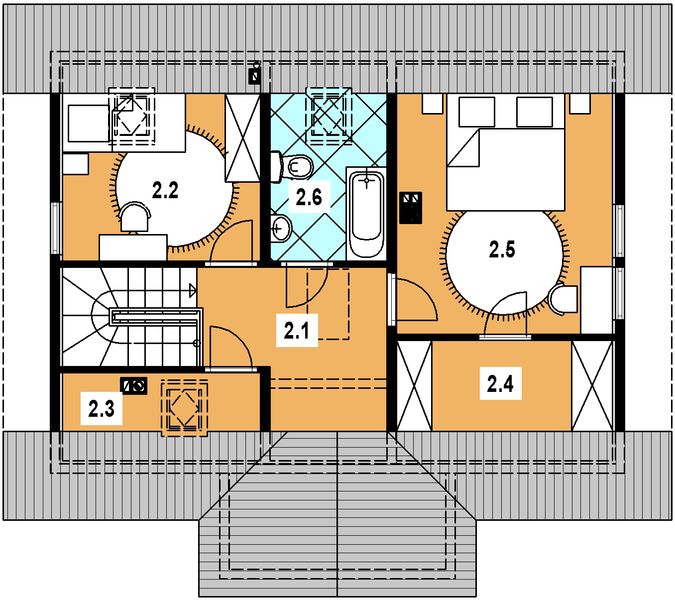 Poddasze projektu L-32 Dom szkieletowy