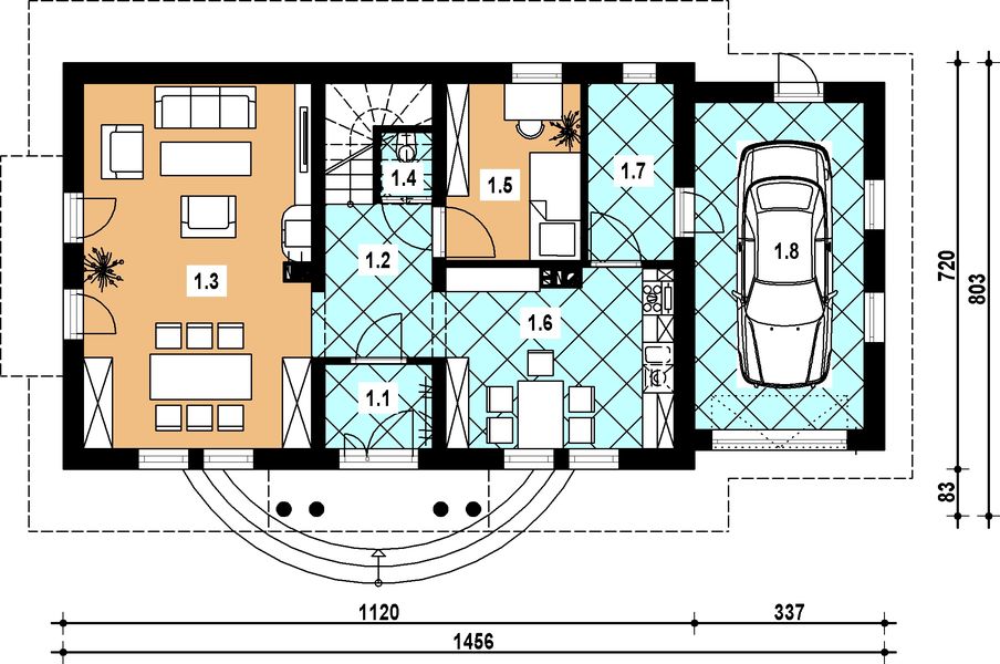 Parter projektu L-34 Dom tradycyjny