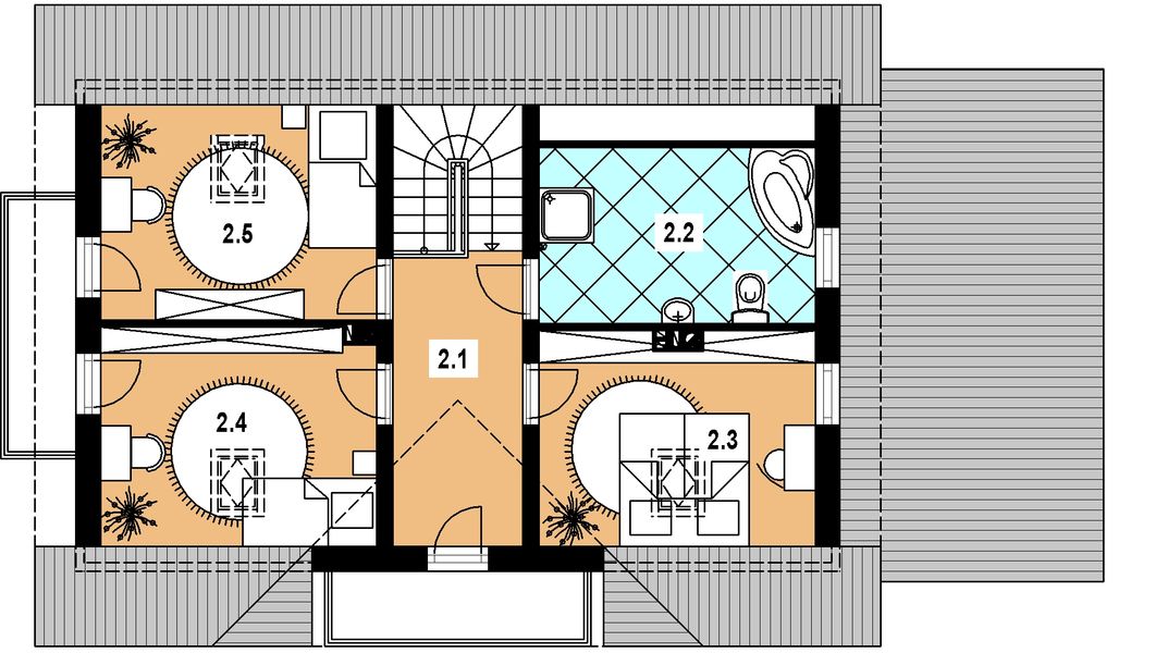 Poddasze projektu L-34 Dom tradycyjny
