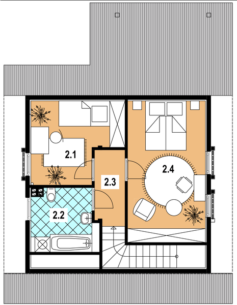 Poddasze projektu L-39 Dom złota szkieletowy