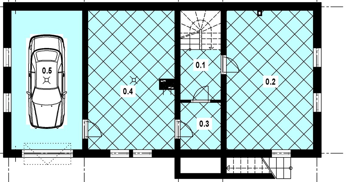 Piwnica projektu L-42 Dom cieszyńska szkieletowy