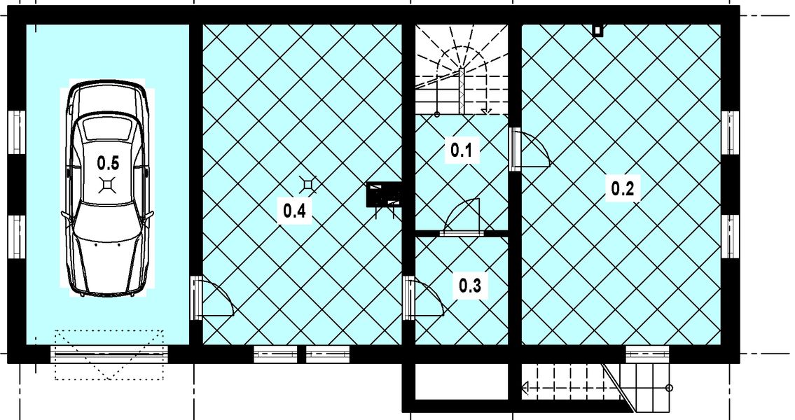 Piwnica projektu L-42 Dom cieszyńska z bali