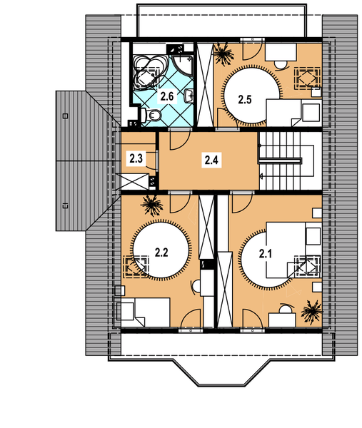 Poddasze projektu L-58 Dom zimowa szkieletowy