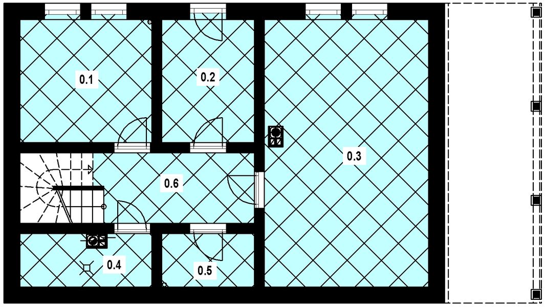 Piwnica projektu L-75 Dom willowa murowany