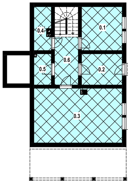 Piwnica projektu L-75 Dom willowa z bali