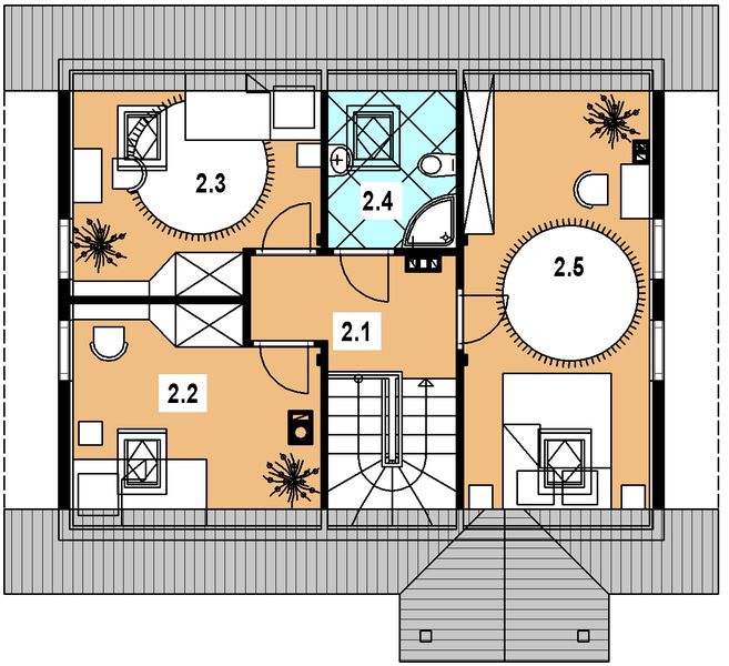 Poddasze projektu L-82 Dom pszczyńska z bali