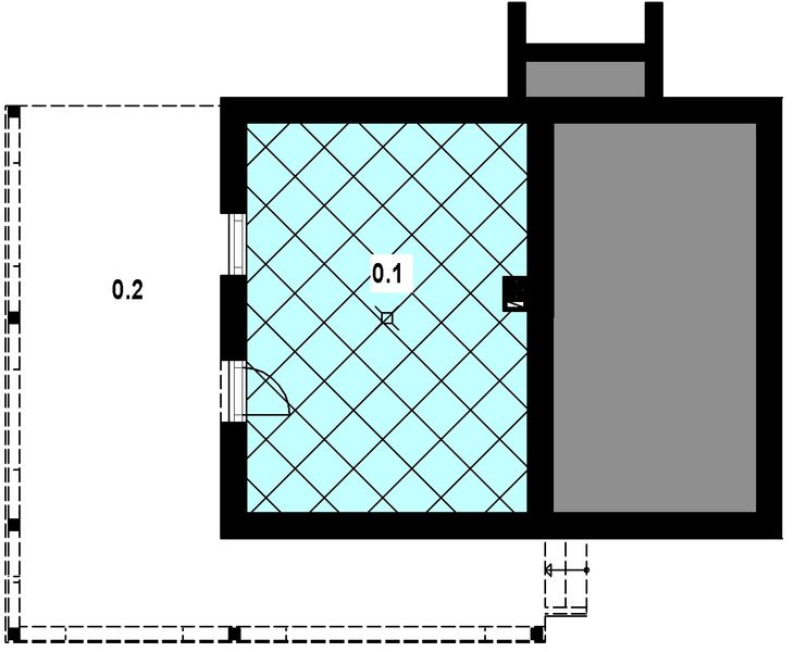 Piwnica projektu L-87 Dom modrzewiowa szkieletowy