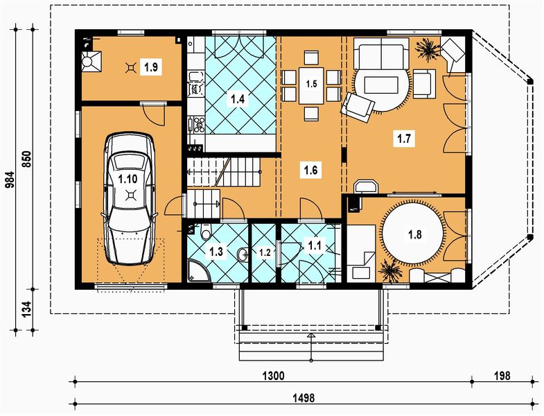 Parter projektu L-89 Dom konwaliowa szkieletowy