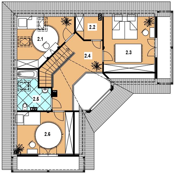 Poddasze projektu L-81 Dom odległa szkieletowy