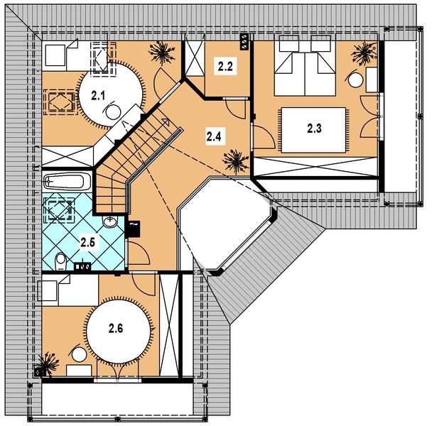 Poddasze projektu L-81 Dom odległa z bali