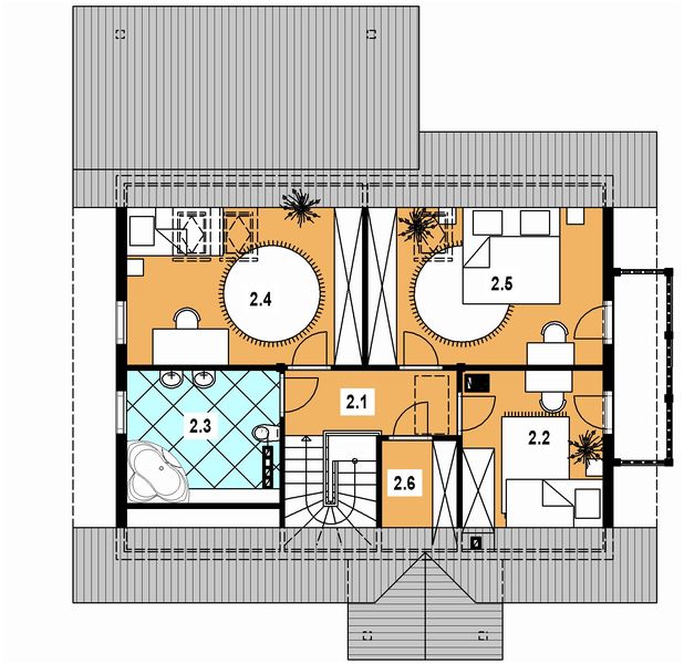 Poddasze projektu L-99 Dom polna szkieletowy