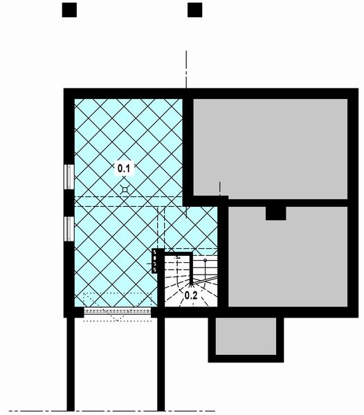 Piwnica projektu L-99 Dom polna z bali