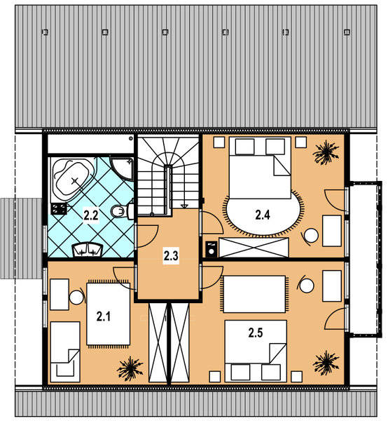 Poddasze projektu L-33 Dom szkieletowy