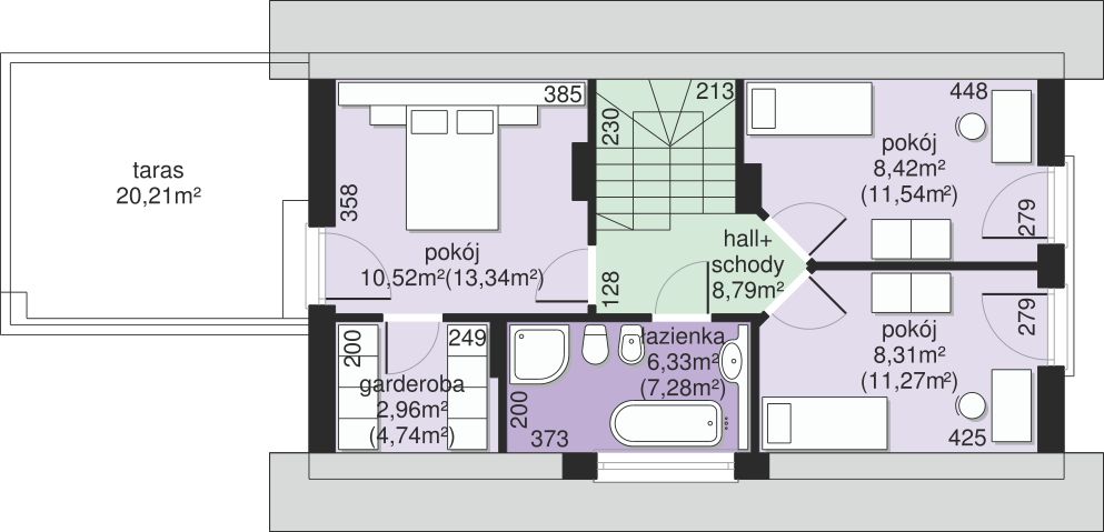 Poddasze projektu Dom przy Migdałowej