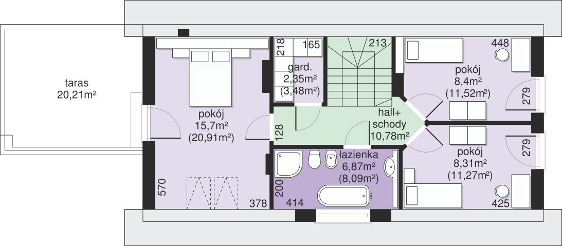 Poddasze projektu Dom przy Migdałowej 2