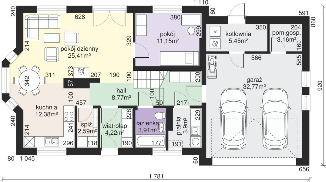Parter projektu Dom przy Modrzewiowej 14