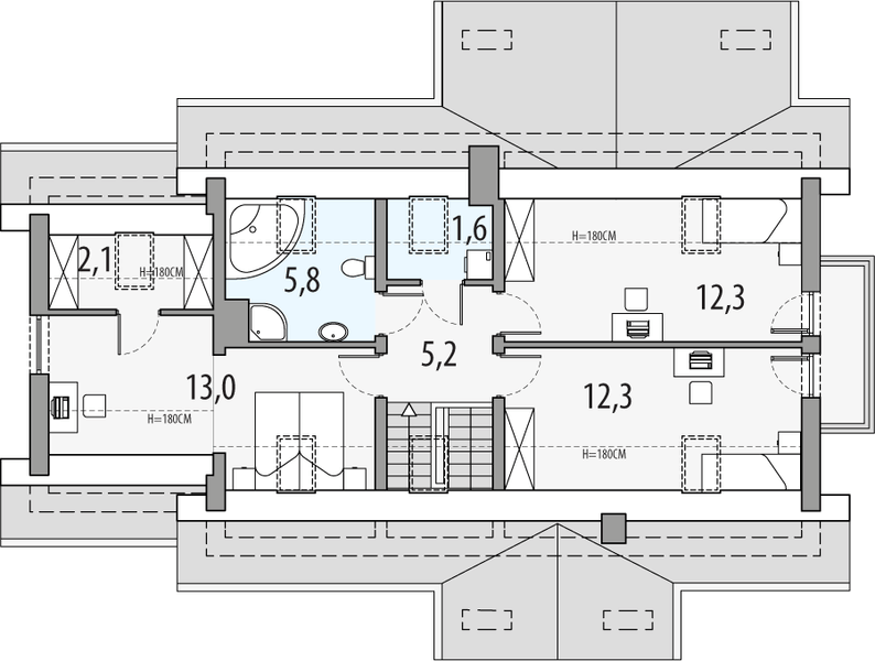 Poddasze projektu Aston 2a