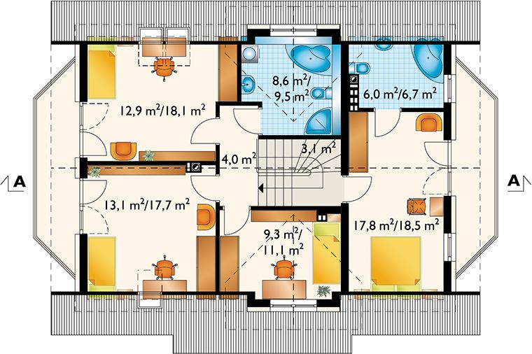Poddasze projektu Zoja Lux Solis (1124)