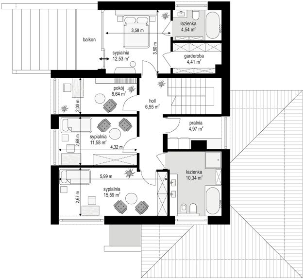 Piętro 1 projektu Modena