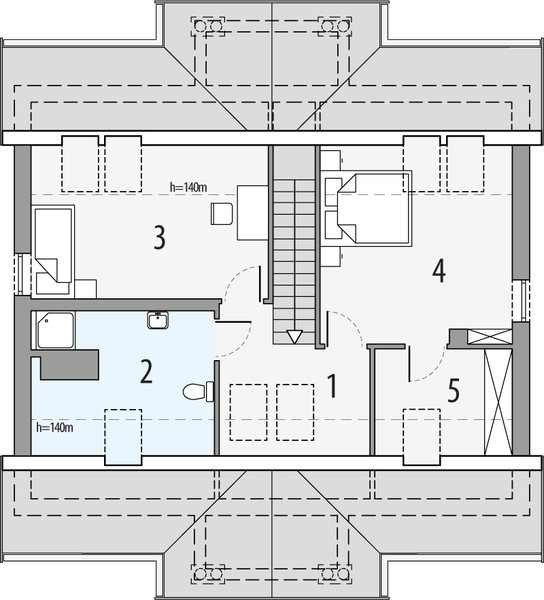Poddasze projektu Wrzos 1a-0g