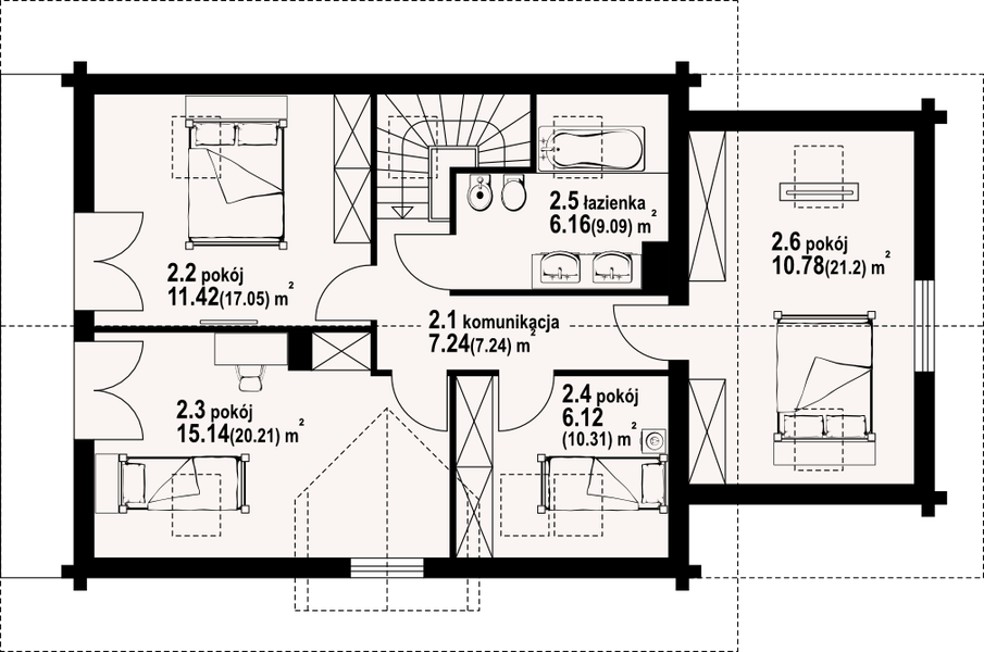 Poddasze projektu Świdnica dw 7