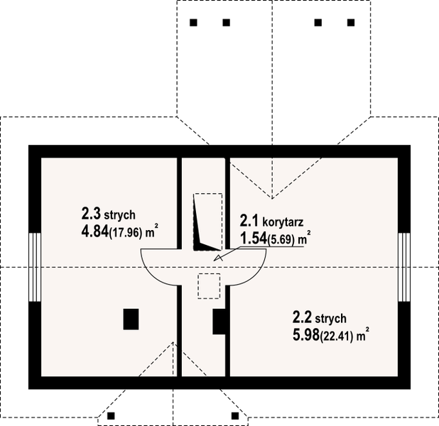 Poddasze projektu Hoczew mała 3