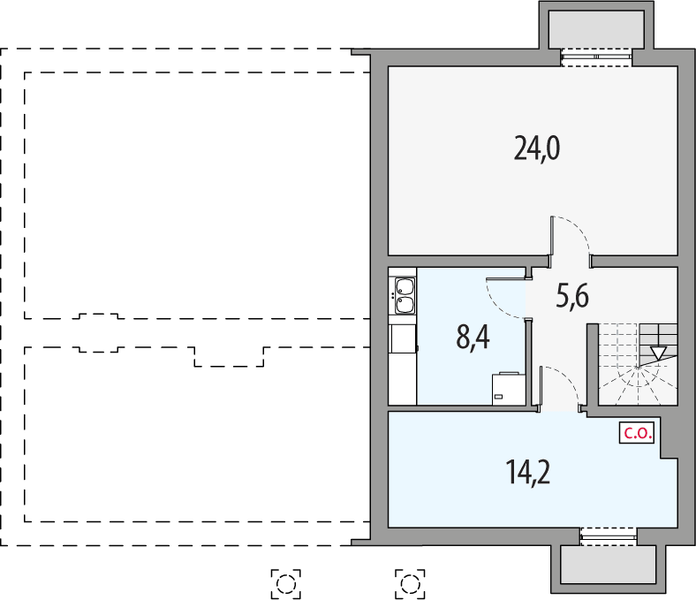 Piwnica projektu Sielanka a 0g-p