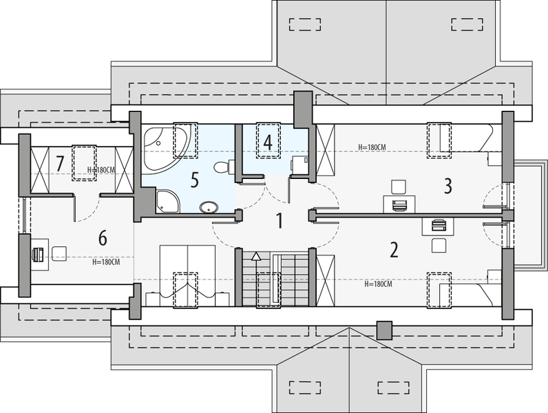 Poddasze projektu Aston 1a