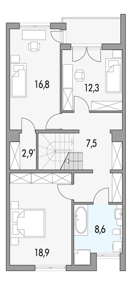Piętro 1 projektu Imbir S