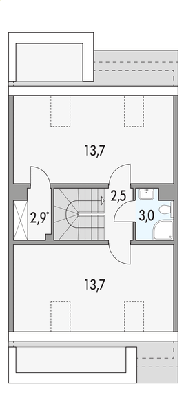 Poddasze projektu Imbir S