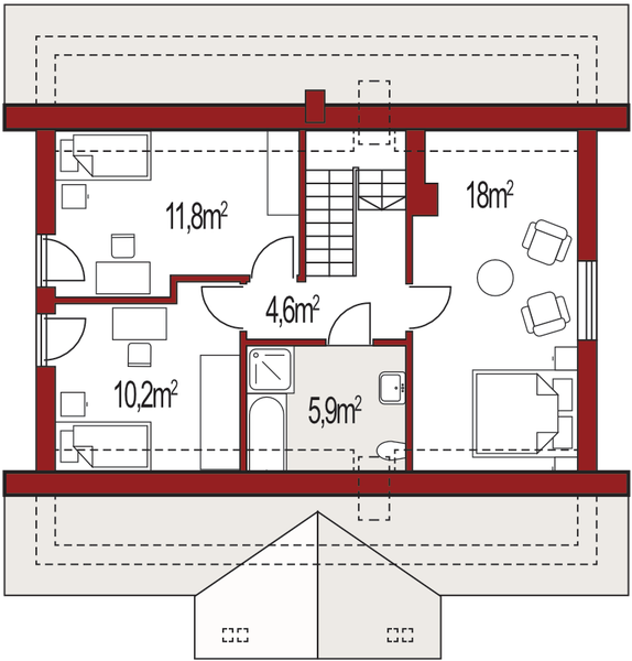 Poddasze projektu Harmonia A